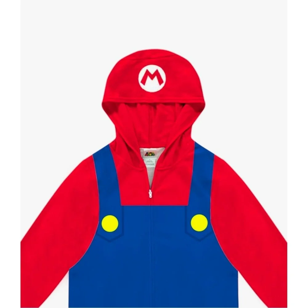 Super Mario Kids Pajamas - Boys One Piece Costume - Size M(8)